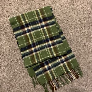 2/$15 Green, navy, brown, white fashion scarf